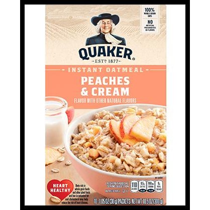 

Quaker Instant Oatmeal Peaches & Cream 300Gr - From Usa