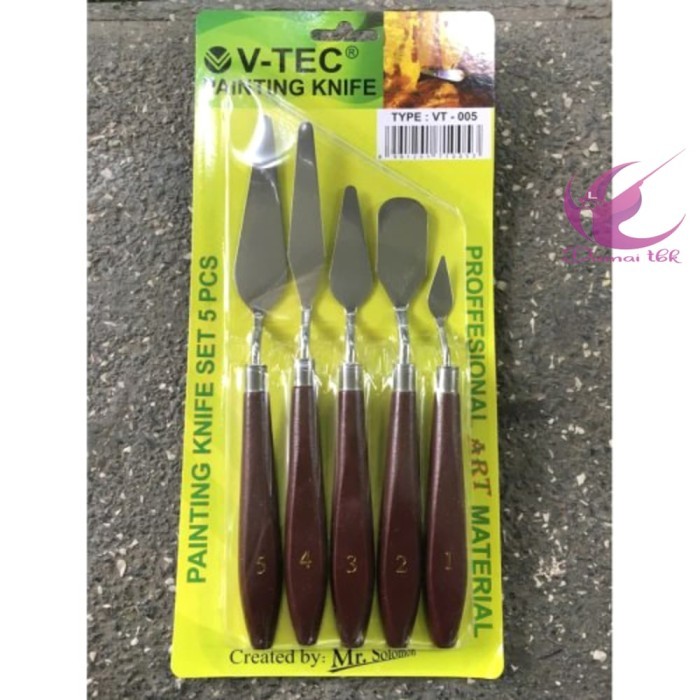 

Seka - V-Tec Painting Knife - Pisau Palet - Pisau Lukis Set Isi 5