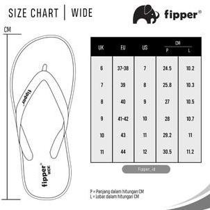[FIPPER WIDE] - Black/Yellow Sunglow/Grey - Sandal Jepit Pria & Wanita Original H24M