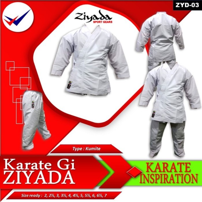 Baju Karate Kumite Ziyada Seragam Tegi Gi Pertandingan