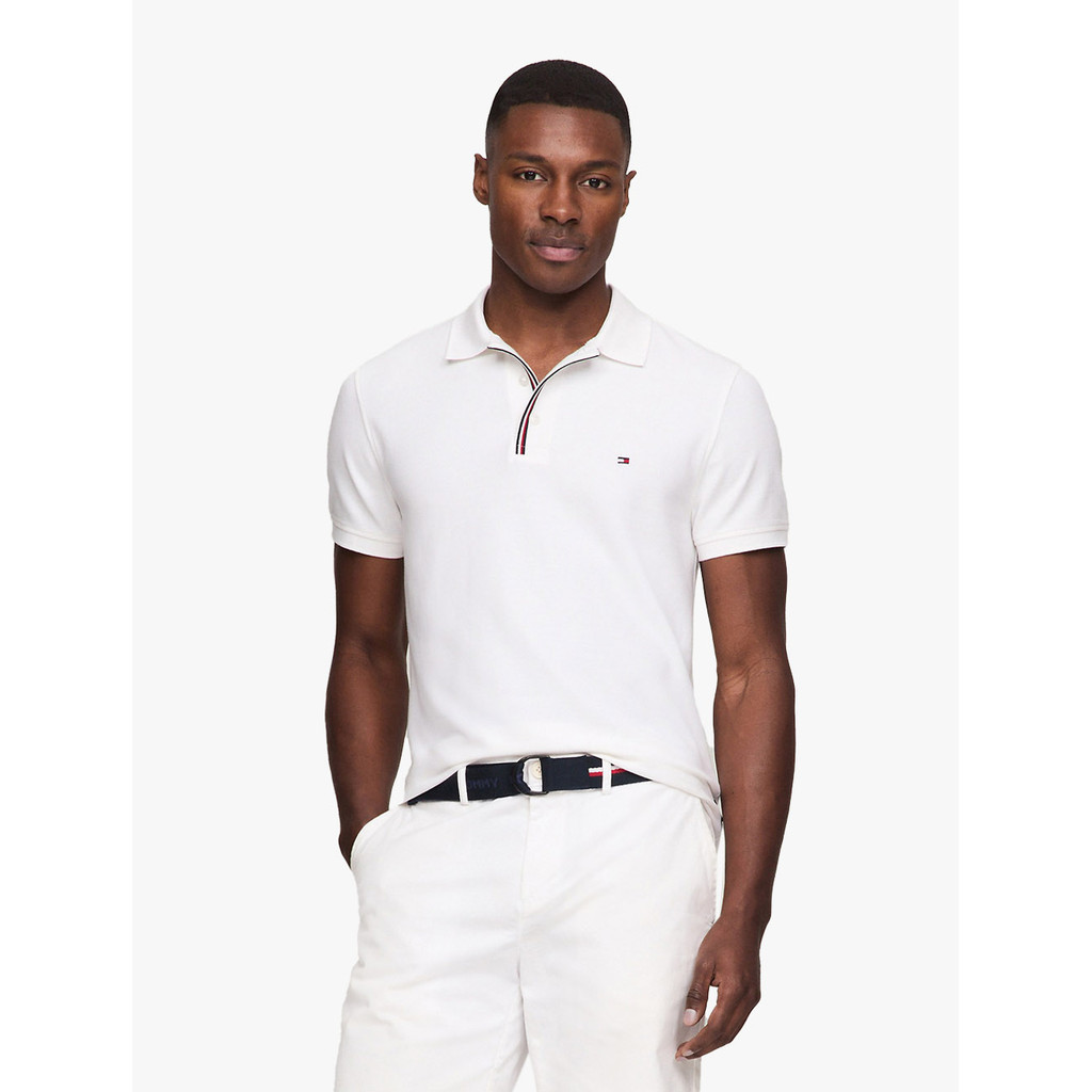 TOMMY HILFIGER - Stripe Placket Slim Fit Polo