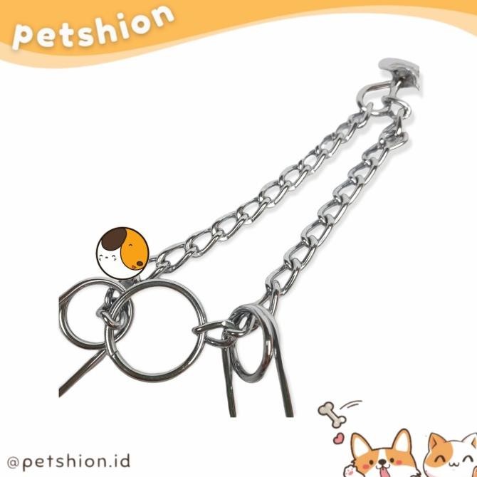PETSHION | kalung rantai collar duri hewan anjing kucing GGS