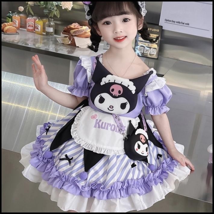 Kostum Kuromi Anak/ Kostum Karakter/ Dress Kuromi/ Cosplay Kuromi Anak