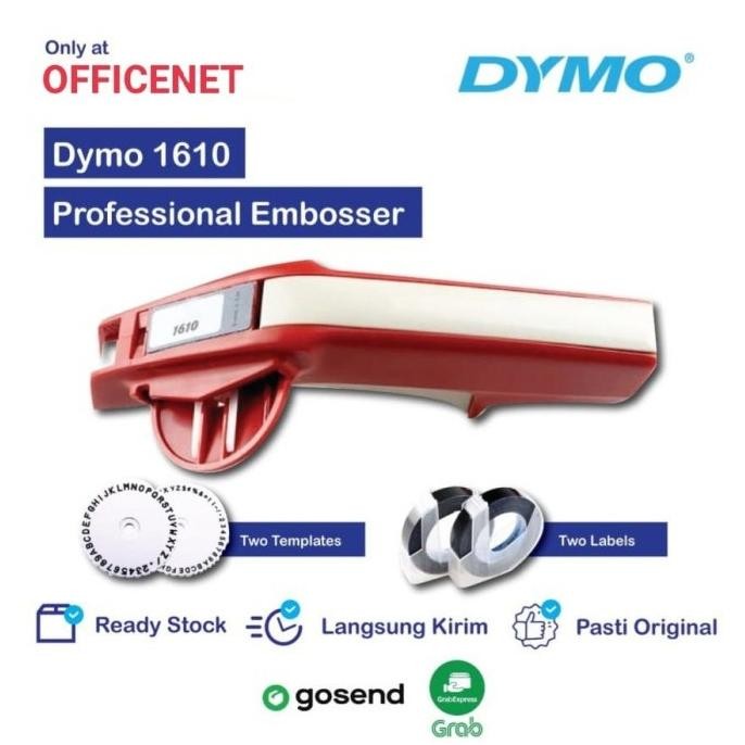 

BEBAS ONGKIR - Label Maker Emboss Dymo 1610 (GRATIS 2 REFILL ORI DYMO HITAM)