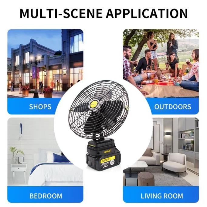 KEELAT 8" Kipas Angin Listrik Baterai Lithium Portable 6.0Ah LXT PSG