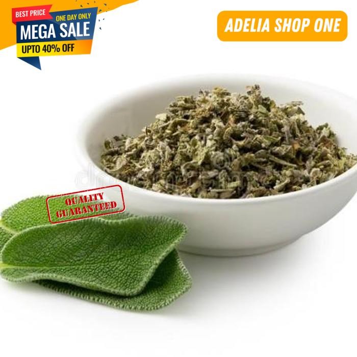 

PURE SAGE LEAVES DRIED DAUN SAGE KERING 1 KG BEST SELLER!