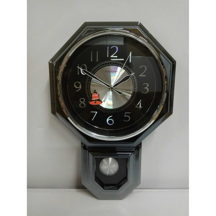 Jam Dinding Bandul Esti Loren Melody Bunyi Musik & Lonceng Setiap Jam