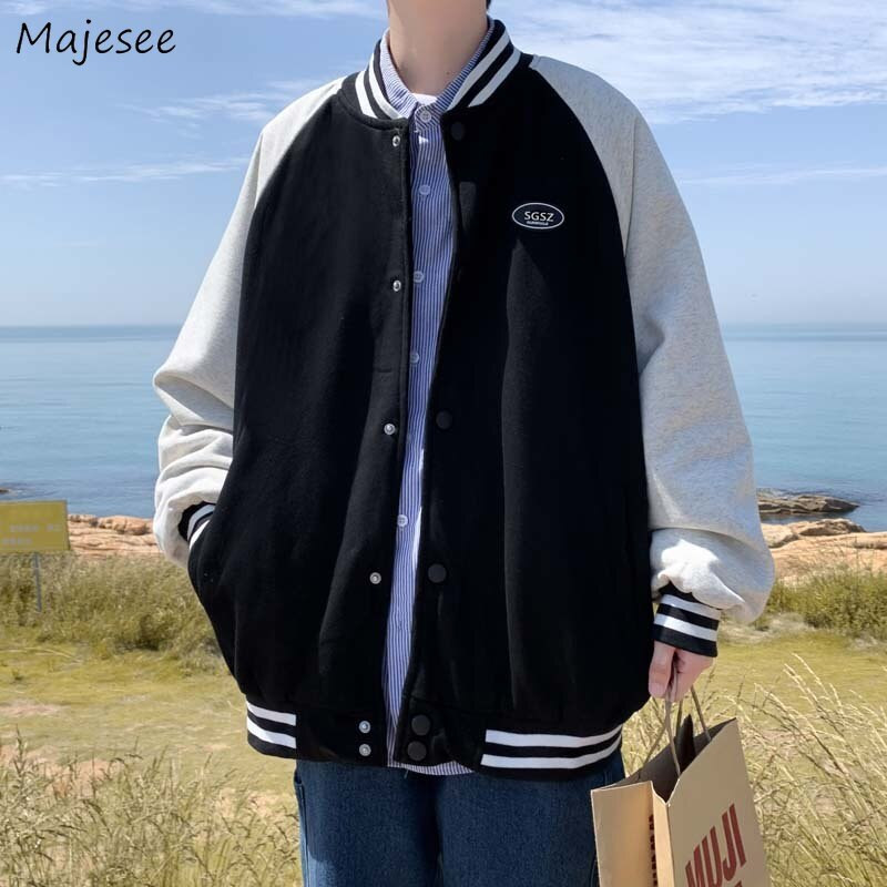 Jaket Baseball Big Size ( S - 6XL ) Sablon SGSZ Korean Street Style Jacket Varsity Kancing Bomber Fl