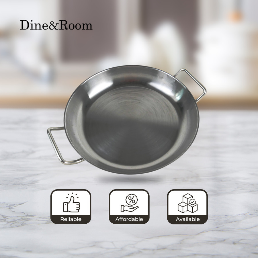 Frying Pan Two Handle Stainless Steel / Fry Pan / Wajan
