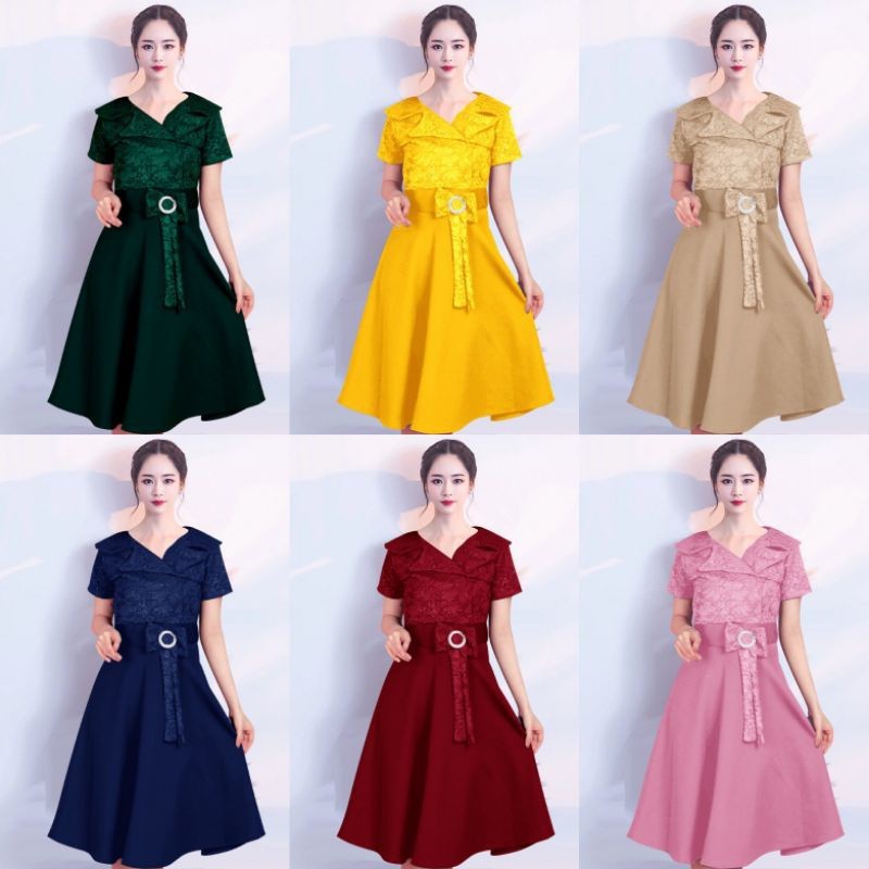 Drwss Premium Rumahan Simpel Korea Mini Dras Rok Terusan Casual Cewek Elegan Body Con Buju Korean Se