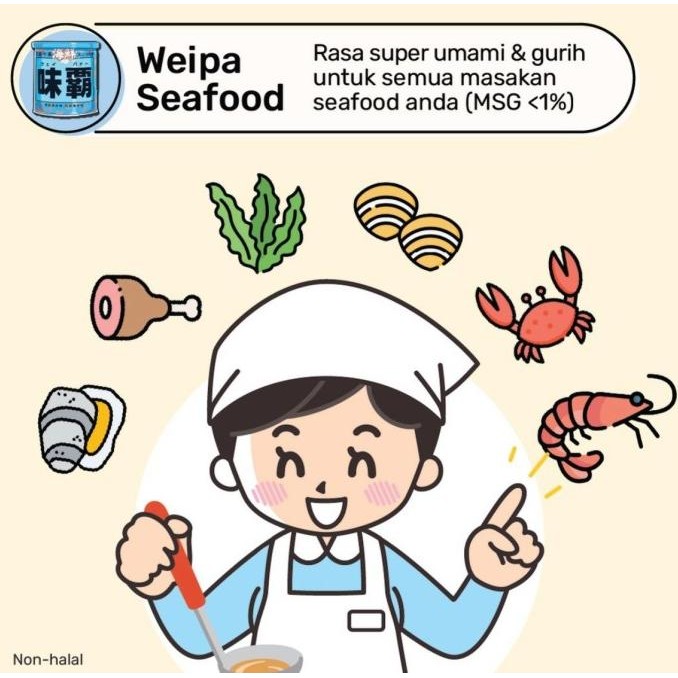 

Bumbu Masak Weipa Original Premium Seafood Vegan / Kaldu Masak Weipa KGS