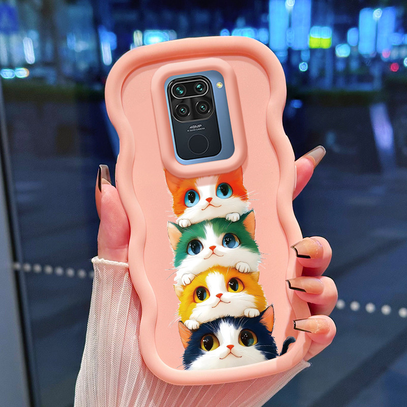 Casing Hp Untuk Xiaomi Redmi Note 9 Case Casing kucing imut Kasing HP Macaron Softcase Silikon Kesin
