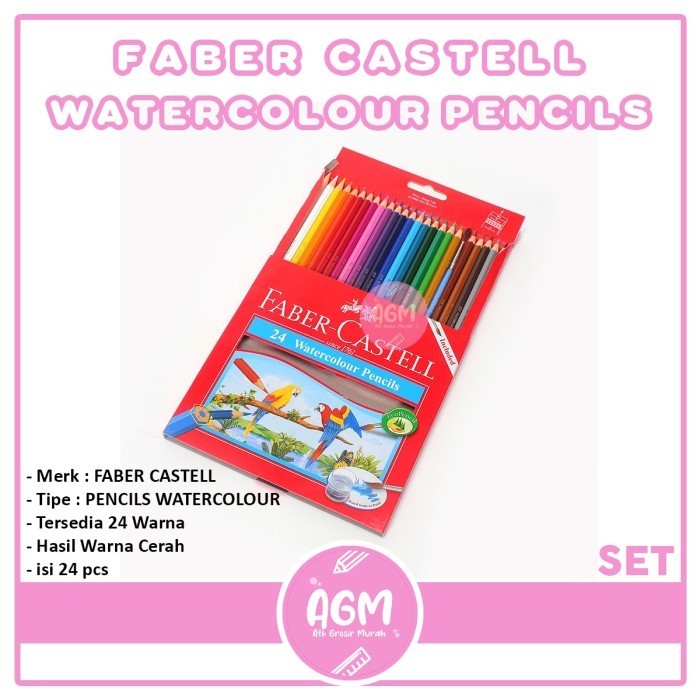 

Produk Ready Faber Castell Pencil Watercolour 24 Warna - Per Set