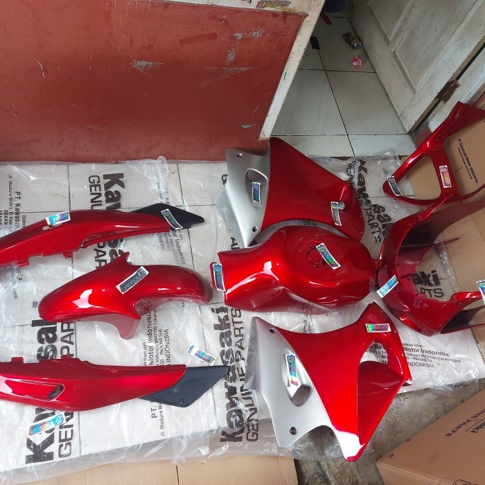 Terbaik Body Full Set Fairing Barong Tangki Ninja Rr Old Zx Cbu Merah Marun