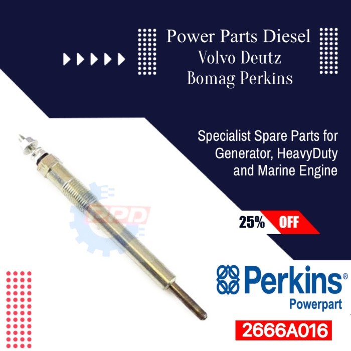 2666A016 Glow Plug Heater Perkins Genuine - 12V