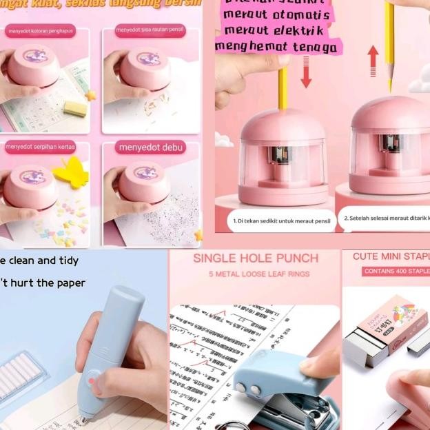 

Stationery Set Alat Tulis Elektrik / Serutan Otomatis Dan Alat Vakum