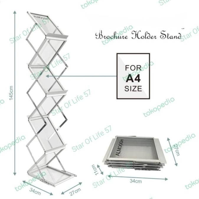 

TERBARU - Rak Brosur Acrylick Lipat 4 Susun 7 Susun