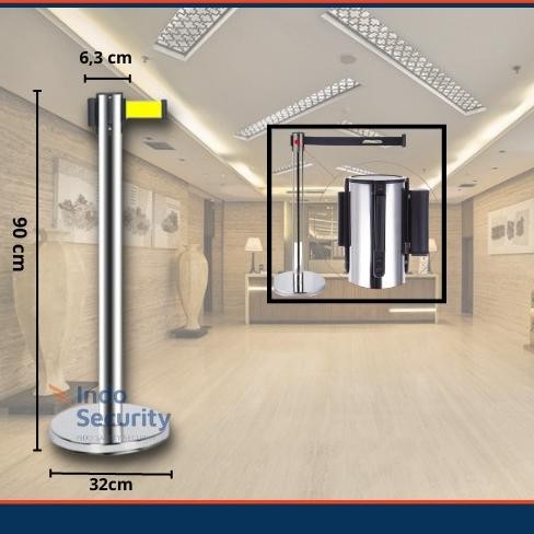 

PROMO TIANG ANTRIAN STAINLESS WARNA 3 METER/QLINE