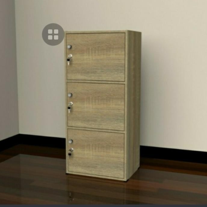 

Rak lemari buku kantor dengan tutup pintu kunci full / lemari laptop