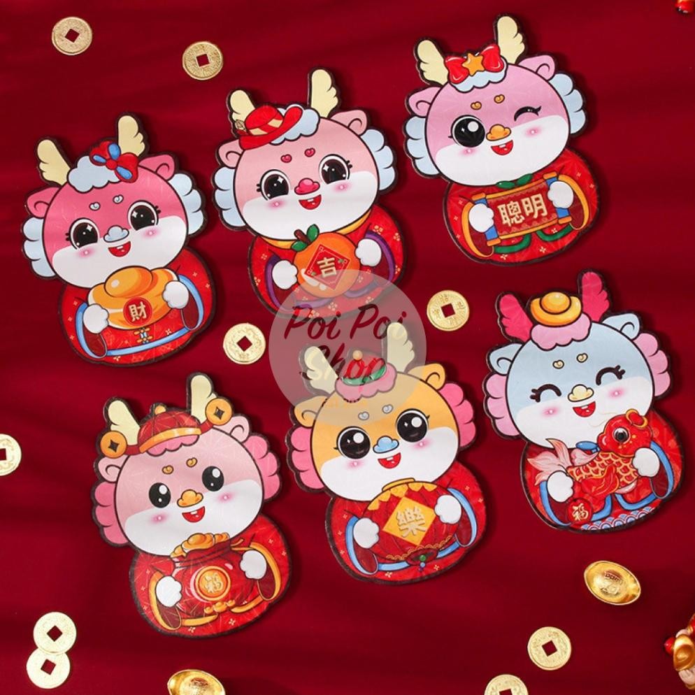 

GHT Angpao Imlek Naga 2024 Angpau Karakter Bulat Hologram 3D Shio Naga Grosir Dragon Timbul 2024 Hongbao Grosir Murah isi 6 pcs Tebal Grosir Motif Karakter Berkualitas Bahan Terbaik TERLARIS