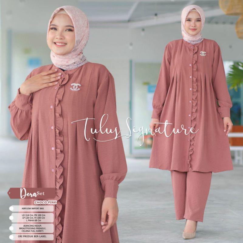 Dress Sexy Reva Daily Set UKURAN JUMBO Setelan Cringkle Airflow Polos Model Elegan Terbaru Setelan