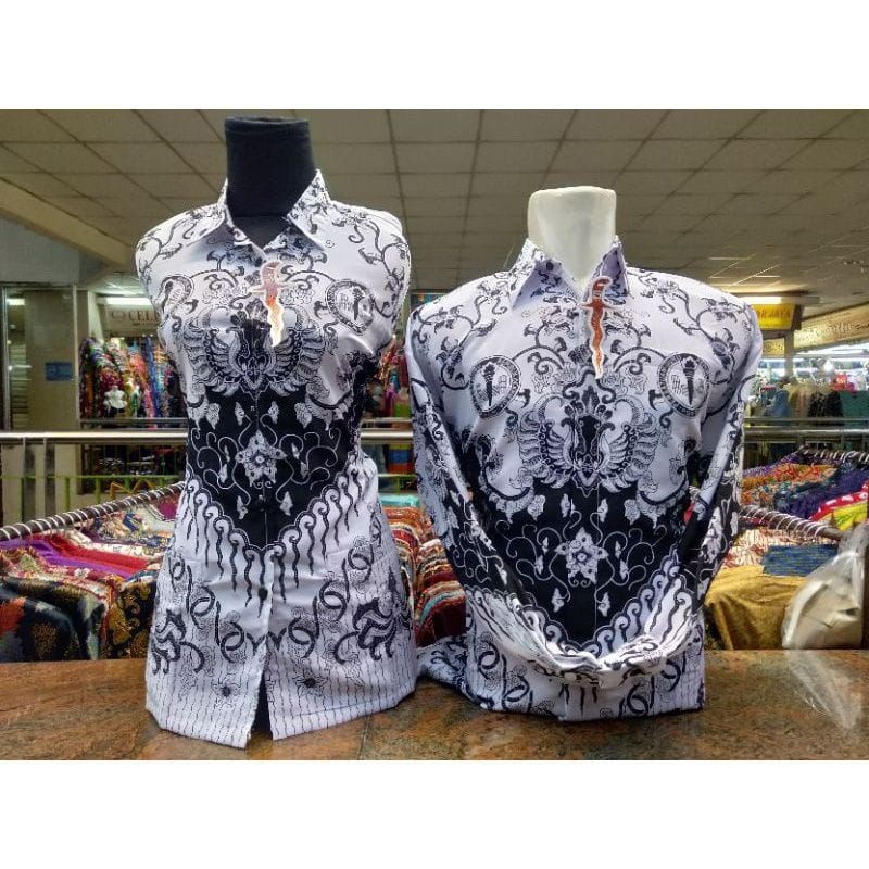 Batik PNS Seragam PGRI pria dan wanita terbaru batik PGRI guru terbaru seragam pns seragam PGRI guru