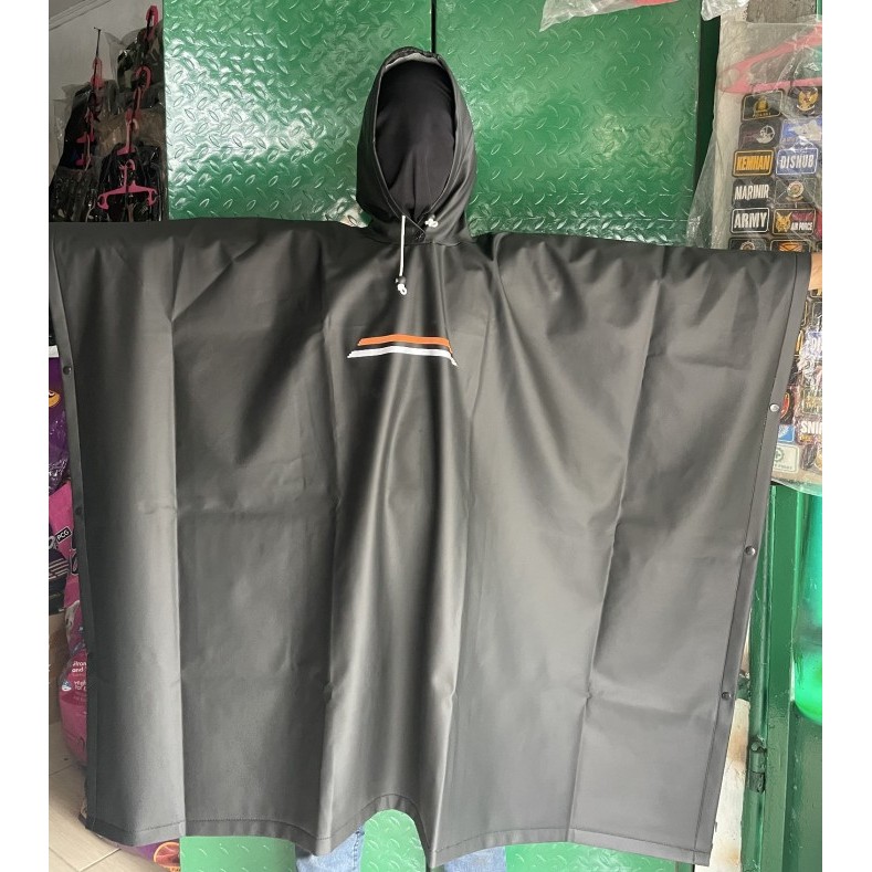 Jas Hujan Ponco Hitam Pvc - Ponco - Jas Hujan Kelelawar Karet Baru