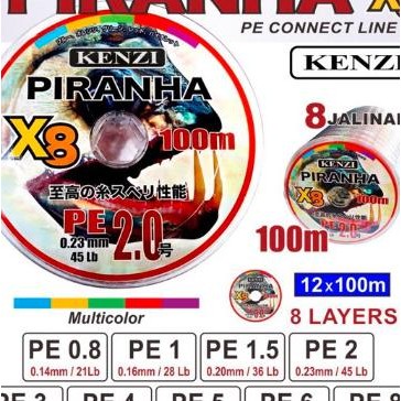 Senar Pancing Pe Piranha X8 100M Ter