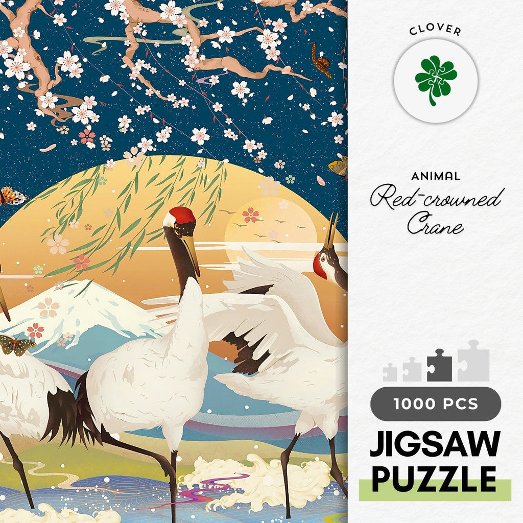CLOVER A10-006 Animal • Red-crowned Crane 1000 PCS Plastic Jigsaw Puzzle