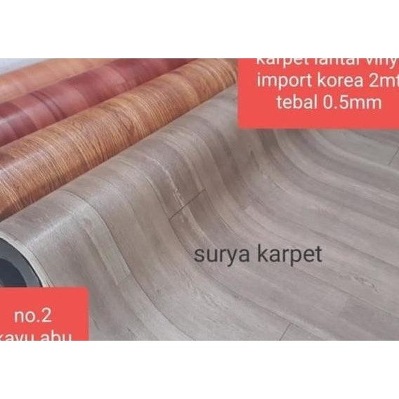 Karpet Lantai Vinyl Plastik Tebal Korea Lebar 2Meter Tebal 0.5M