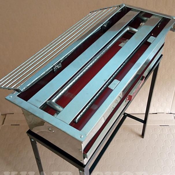 Alat Pemanggang Panggangan Bbq Grill Sate Portable Gas Stainless
