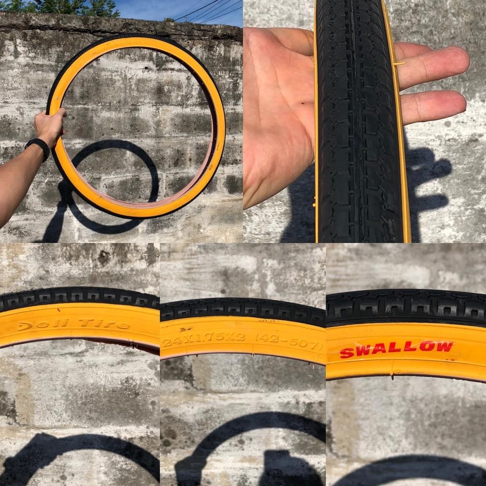 Viral Flase Ban Luar Sepeda 24 X 1.75 / 2.25 Swallow Deli Tire Sepeda Jpf-1015