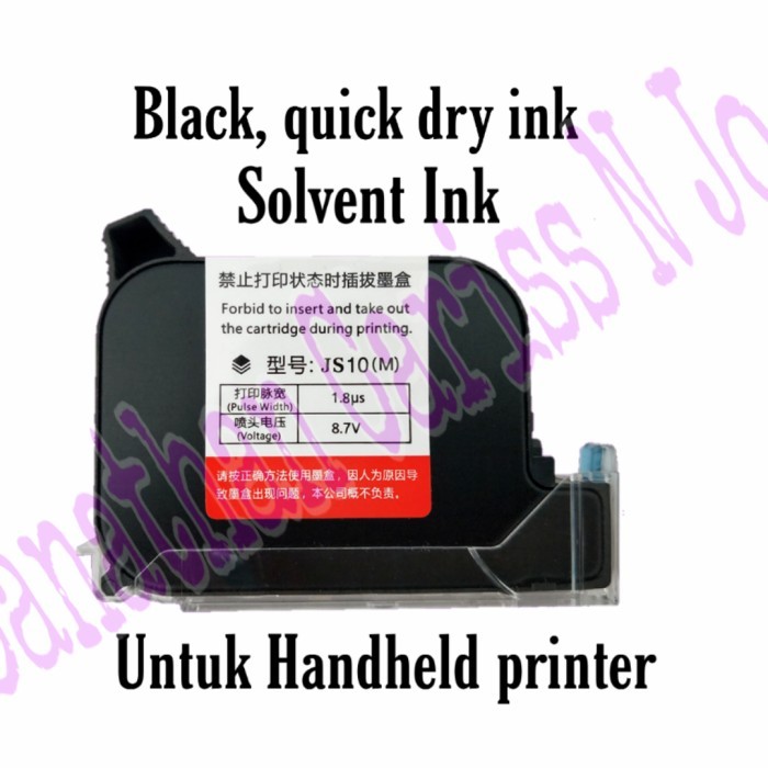 

Cartridge Solvent base original black inkjet printer handheld