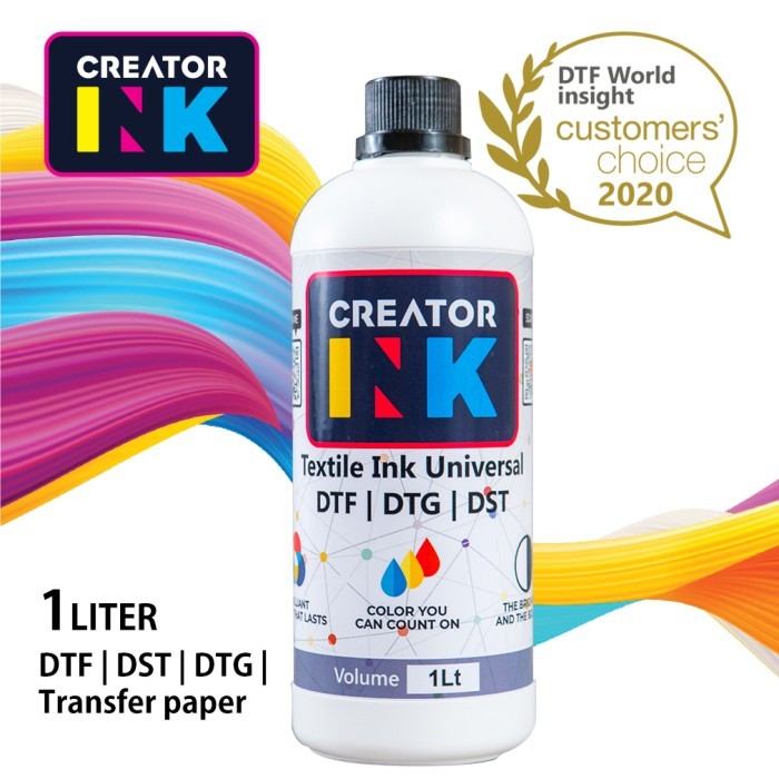 

Tinta DTF Tinta DTG Tinta DST - CREATOR INK Universal - 1 Liter