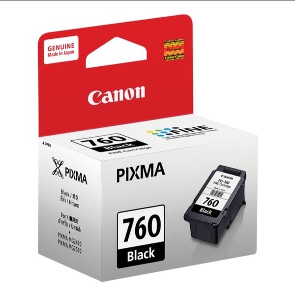 

Canon 760 Ink Cartridge PG-760 Black Tinta Hitam ORIGINAL