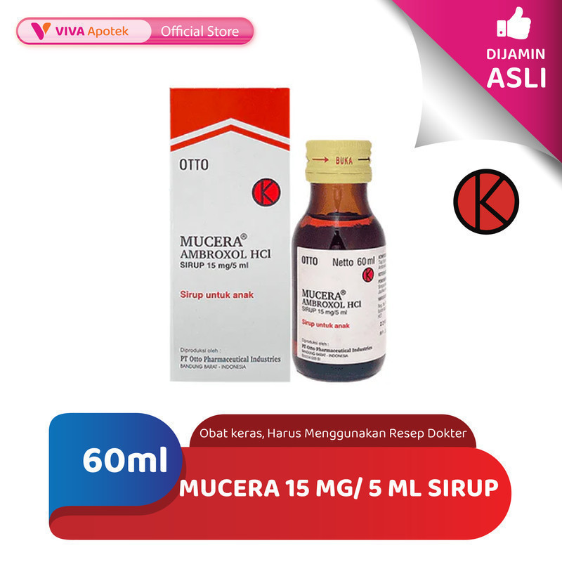 Mucera 15 mg/ 5 ml Sirup / Batuk Berdahak / Mengencerkan Dahak (60 ml)