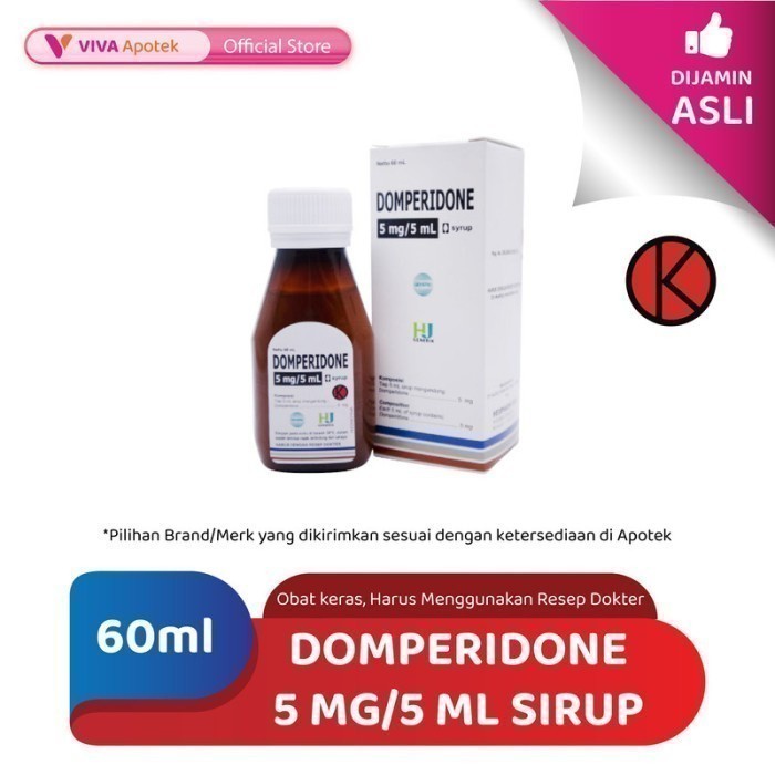 Domperidone 5 mg/5 ml Sirup / Mual / Muntah (60 ml)