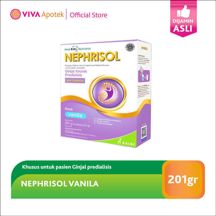 

Nephrisol Vanila Susu Khusus Gangguan Ginjal Pradialisis (210 Gram)