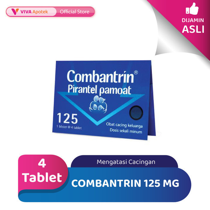 Combantrin 125 mg untuk Mengatasi Cacingan (4 Tablet)