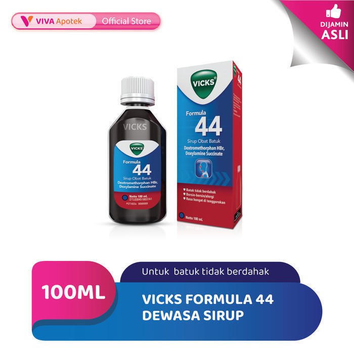 Vicks Formula 44 Dewasa Meringankan Batuk Tidak Berdahak (100 ml)