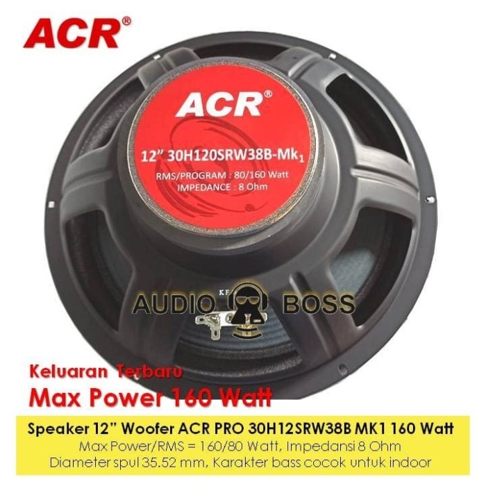 Speaker 12 Inch Woofer Acr Pro 500 Watt / Speaker Woofer 12" Acr Pro