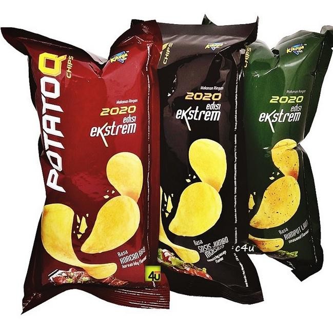 

POTATO Q CHIPS KERIPIK KENTANG 22gr KOREAN BBQ RUMPUT LAUT SOSIS JUMBO BARBEKIU BARBEQUE CEMILAN ANAK MAKANAN RINGAN KRIPIK POTATO-Q POTATOQ