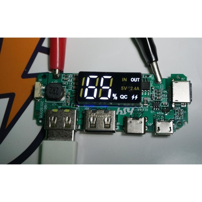 Baru Modul Diy Rakitan Power Bank With Lcd Fast Charge 5V 2.4A Kit Gratis Ongkir