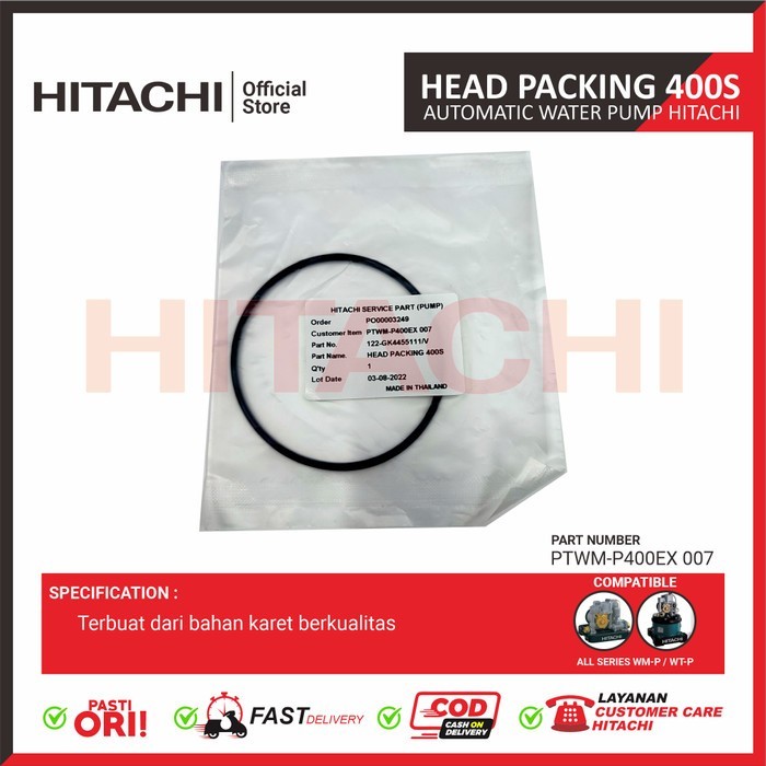 Seal Pompa Air Hitachi Seal O Ring Casing Cover Wt-P100/Wm-P130/250 Gratis Ongkir