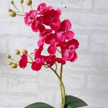 BUNGA ANGGREK KAIN VAS ULIR /ANGGREK ARTEFICIAL/ANGGREK PALSU