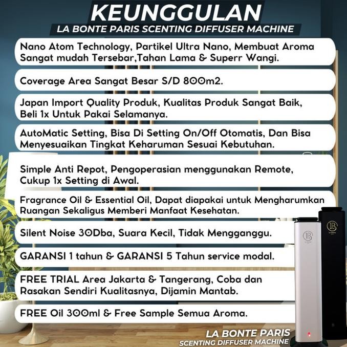 LaBonte Diffuser Scenting Mesin Pewangi Ruangan Hotel Difuser Otomatis h32s