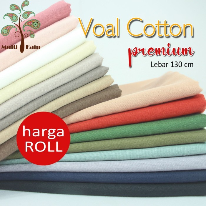 multi kain cotton voal premium lebar 130cm harga per roll