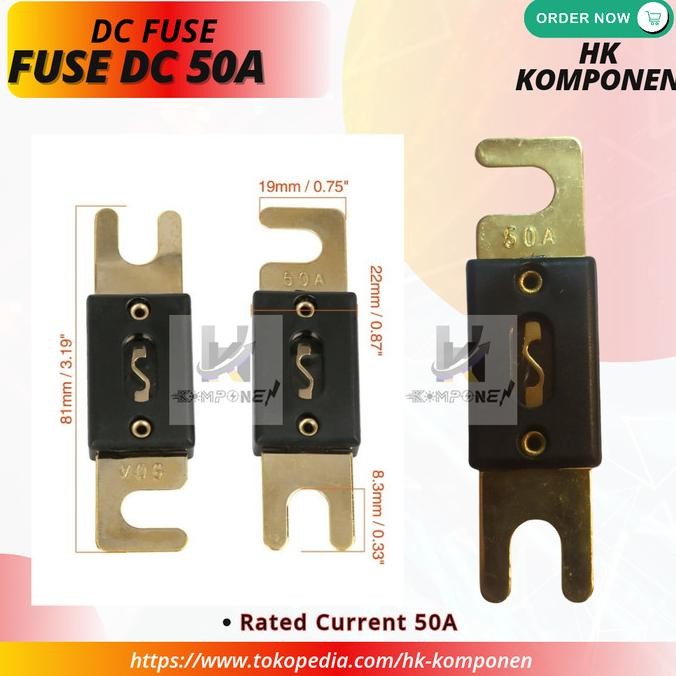 FUSE ANL 50A / FUSE DC 50A / SIKRING FORKLIFT ARUS DC 50A HARGA SPESIAL