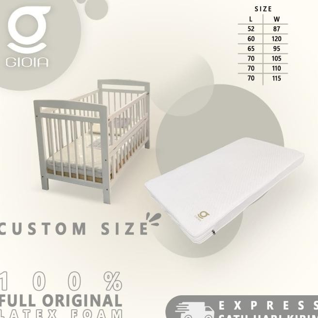 Gioia - Matras Kasur Bayi Untuk Baby Box Crib Latex - 110 X 70 X 8Cm