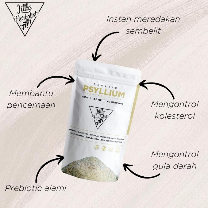 

Psyllium husk powder 250 grams / Bubuk Psyllium Husk